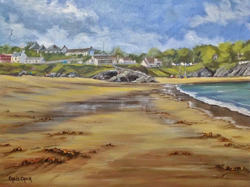 A fine art print of Aberporth beach in west Wales