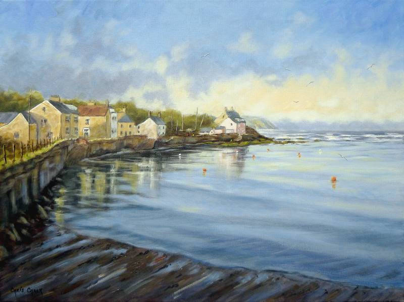 Welsh art print of Newport in Pembrokeshire